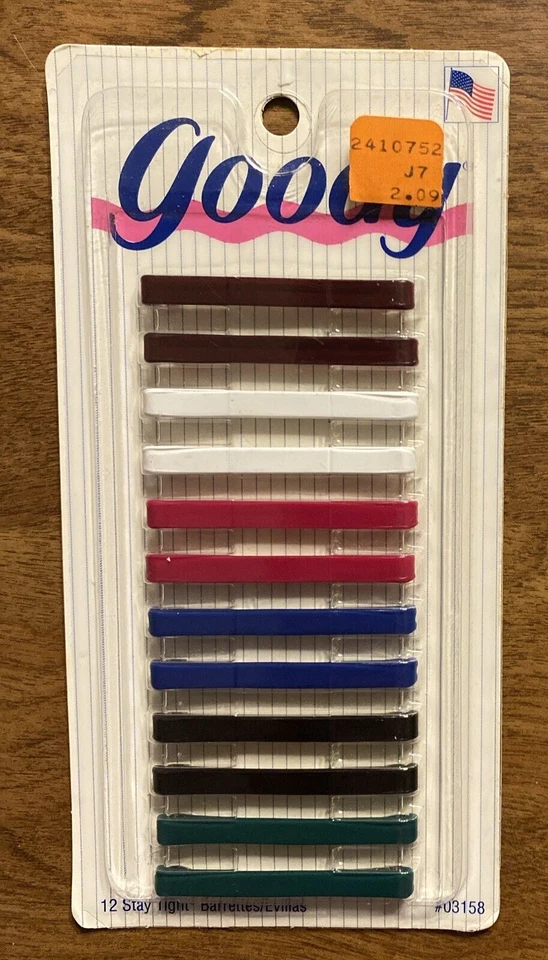 Goody Vintage 2” NOS 12 Stay Tight Clasp Barrettes Made in USA 1975 1982