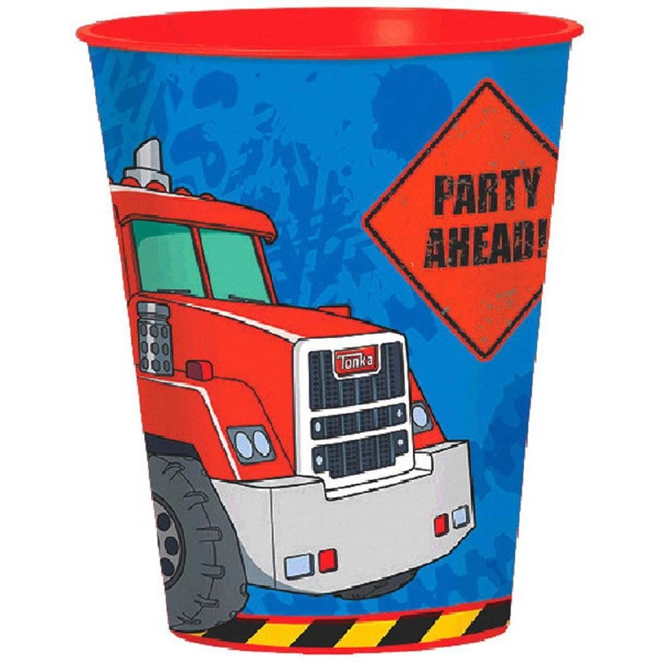 Tonka Trucks Construction Rescue Kids Birthday Party Favor 16 oz. Plastic Cup - Image 1 of 1