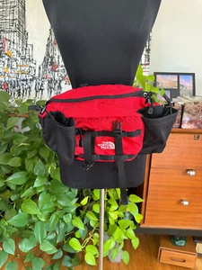 The North Face Lumbar Fanny Pack Mountain Biker Red Waist Bag Cup Holders Red - Picture 1 of 10