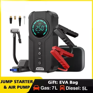 Pompa Aria Avviamento Salto Auto Compressore Aria Portatile Multifunzione Gonfiatore Pneumatici - Foto 1 di 26