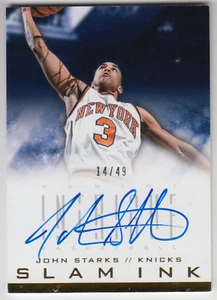 2013-14 Panini Intrigue Knicks John Starks #17 Slam Dunk Ink Auto su Card 14/49 - Foto 1 di 2
