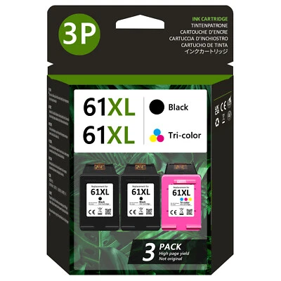 Tinta 61XL compatible con impresora HP 61XL Deskjet 1051 1055 1056 1512 2050 2510 Foto 1 de 4
