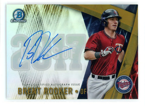2017 Bowman Chrome  BRENT ROOKER  Auto  Gold Refractor   Class of 2017   /50
