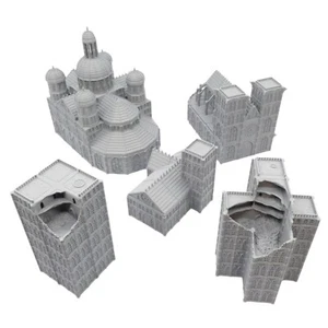 Ruined Gothic City Buildings Terrain 6mm Epic Scale Legion Imperialis Titanicus - Picture 1 of 6