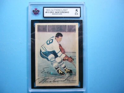 1953/54 PARKHURST NHL CARD #10 ERIC NESTERENKO ROOKIE RC KSA 5 EX SHARP PARKIE - Image 1 of 4