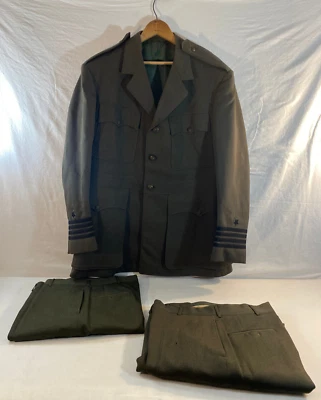 Original WW2 U.S. Navy Officer Pilot's Wool Jacket & Matching Trouser Pair Set - Image 1 of 4
