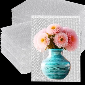 50 Clear Bubble Pouches Wrap Bags, 8 x 12 Inch Bubble for Packing & Storage - Picture 1 of 4