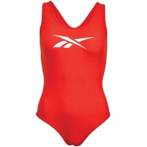 Reebok Damen Rose Einteiler Badeanzug strahlendes Rot Größe 4-6 neu mit Etikett - Bild 1 von 3