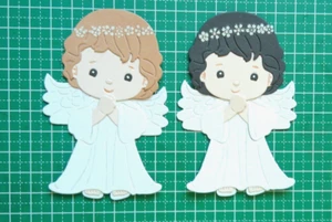 Stanzteile Kartenschmuck Scrapbooking Engel Set Inhalt 2 Stück wie abgebildet. - Bild 1 von 1