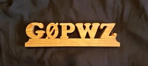 call sign in wood, have your own call sign in wood (made to order) - Zdjęcie 1 z 2