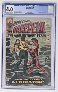 Daredevil #18 CGC 4.0 Marvel (1966) 1ª app. Gladiador, Stan Lee y John Romita - Imagen 1 de 3