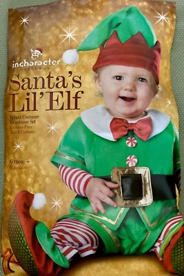 ¡¡Vacaciones!! Disfraz de bebé InCharacter Santa's Lil' Elf, X-Small (6 meses) - 56003 Foto 1 de 3