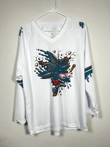 San Jose Sharks Shark Freak Designed By Jimbo Phillips Promo Jersey Men’s Medium - Picture 1 of 16