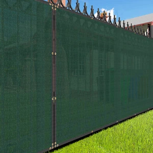 2ft green Privacy Fence Screen Patio Yard 95% Blockage Mesh w/ Gromment - Picture 1 of 6