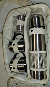 Vintage Maxam Brand 11pc Picnic Vacuum Bottle Set Carry Case New in Open Package - Picture 1 of 22