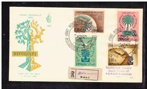 Briefumschlag Somalia AFIS 1. Tag 1960 Flüchtlinge Venetia Club WA444 - Bild 1 von 1