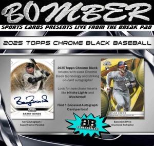 Chicago White Sox 2025 Topps Chrome Black Baseball Hobby 3-Box Break 1 - Foto 1 di 1