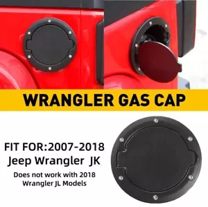 JeCar Aluminum Gas Cap Fuel Filler Door Cover for Jeep Wrangler 2007-2018 JK JKU - Picture 1 of 12