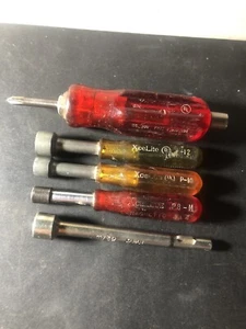 3 Vintage Xcelite + 1 Japan Nut Drivers And 1 XceLite Mutitool W/ Phillips/flat - Picture 1 of 18