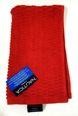 TOALLA DE BAÑO NAUTICA ROJA SÓLIDA 100% ALGODÓN ZERO TWIST, MANO O JUEGO DE 4 PAÑOS DE LAVADO Foto 1 de 4