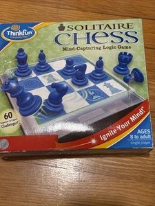 Solitaire Chess Strategy Logic Game Solo Brainteaser Puzzle ▪︎ ThinkFun  - Picture 1 of 2
