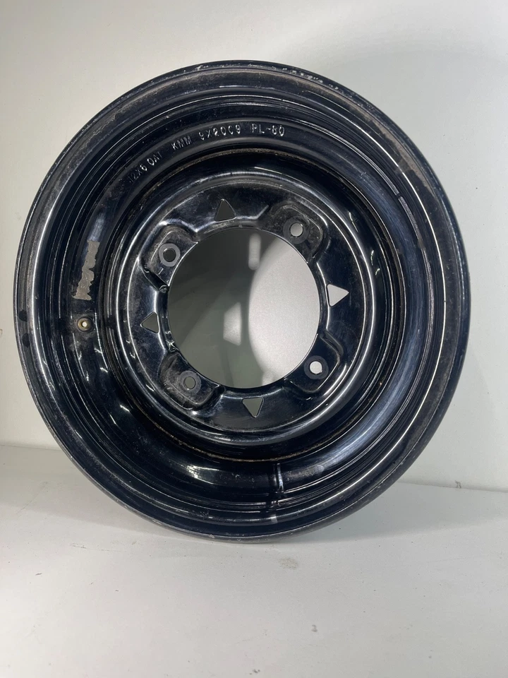 polaris ranger crew 500 rim, 12x6 black, steel, front rim, like new   - Image 1 of 1
