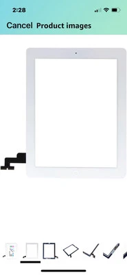 Touch Screen Digitizer Replacement For iPad 2 White - Image 1 of 3