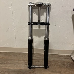 09 Harley Dyna Street Bob 49mm Front End Forks Suspension Straight - Bild 1 von 7