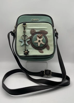 Bolso Bandolera Chala Cuero Playa con Tortuga y Llavero ~ Tal cual Foto 1 de 4