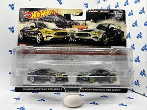Hot Wheels Premium 2-Pack '20 & '21 Ford Mustang RTR Spec 5 1:64 Diecast Set - Picture 1 of 11
