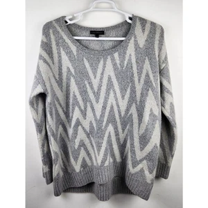 Suéter para mujer Lane Bryant estampado Chevron suave de gran tamaño 14/16 gris blanco - Imagen 1 de 7
