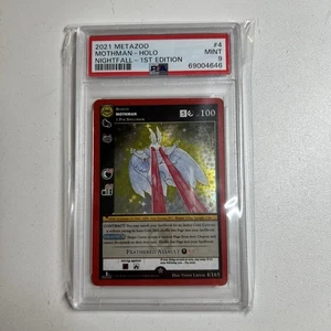 2021 MetaZoo Nightfall Mothman Holo #4 PSA 9 - Picture 1 of 2