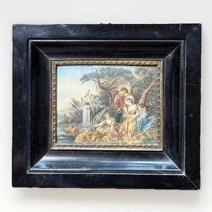 Vintage Italian Miniature Art Print-IL NIDO-BOUCHER-Hand Finished Details - Picture 1 of 24