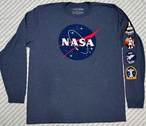 NASA SPACE PROGRAM JET FLIGHT MISSIONEN ON LONG SLEEVE XL,2X - Bild 1 von 1