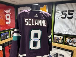 Teemu Selanne Anaheim Ducks Autographed Purple Alternate Adidas Authentic Jersey - Picture 1 of 3