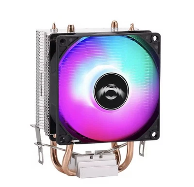 QiuzAim Black RGB CPU Air Cooler 90mm 4 Heat Pipes Quiet for Intel LGA AM4 AM5 - Image 1 of 4