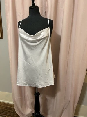 Top Ekouaer Talla XL Cami Capucha Cuello Satinado Correas Ajustables Camisola Top Espalda Baja Foto 1 de 4
