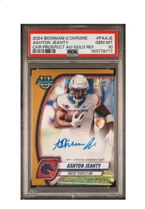 2024 BOWMAN U CHROME ASHTON JEANTY AUTO /50 GOLD PSA 10🔥📈 - Picture 1 of 3
