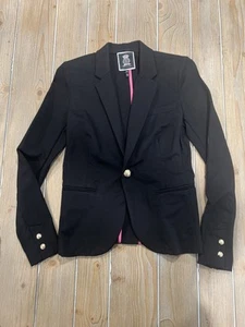2000’s Vintage Juicy Couture Black Blazer With Gold Ornate Buttons Size XS - Picture 1 of 11