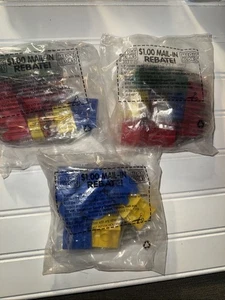 1997 Long John Silver’s Mega Blocks Bloks Kids Meal Pack 3 Stück - Bild 1 von 4