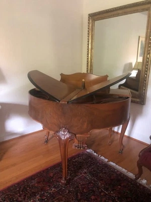 1930s Wurlitzer Butterfly Grand Piano, Baby Grand Wurlitzer Piano, Antique Piano - Image 1 of 4