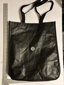 Lululemon große wiederverwendbare Einkaufstasche Geschenk Yoga Beuteltasche schwarz - Bild 1 von 9