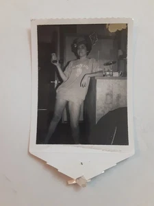 Vintage Sexy PHI DELTA THETA Photo Black White Polaroid Picture college - Picture 1 of 2