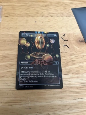 Sol Ring (Borderless) Commander Masters Foil Mark Poole Signature MTG Magic - Image 1 of 2