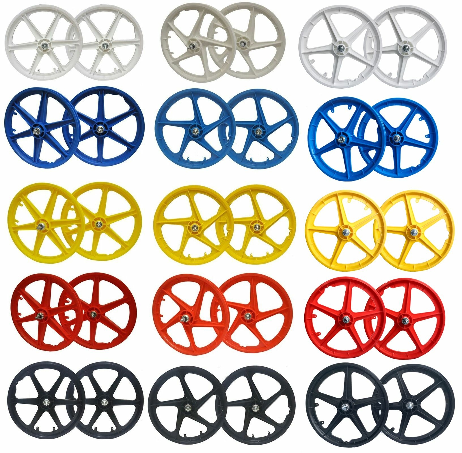 BMX Mag Wheelset 5 or 6 Spoke Freestyle 