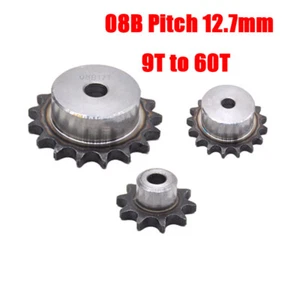 Simplex Sprocket Wheel for #40 08B Roller Chain 9T to 60T Pitch 12.7mm 1/2” inch - Picture 1 of 4