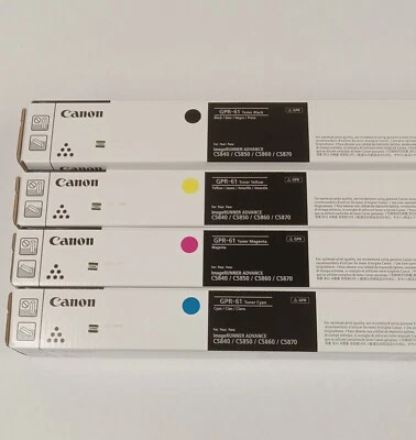 Juego de cartuchos de tóner originales Canon GPR-61 (C, Y, M, B) nuevos Foto 1 de 2