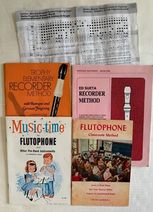 Beginner Baroque Recorder Flutophone Ed Sueta Method German Fingering vgt LOT 5 - Picture 1 of 18