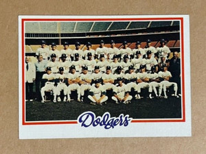 Vintage baseball ~ 1978 Topps team checklist card #259 ~ Los Angeles Dodgers