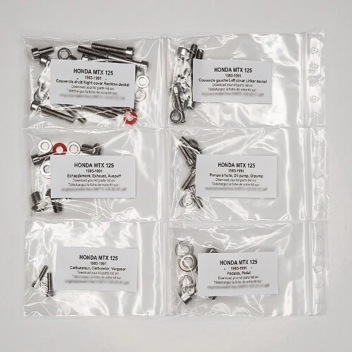 HONDA MTX 200 R 1983-1985 Kit n°1 viti brugola inox motore MTX200 MTX200R  Foto 1 de 1